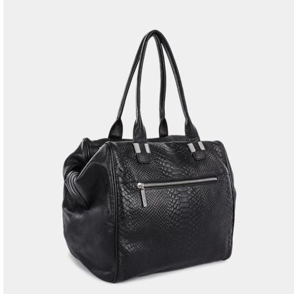 🎁Celine Dion Elegy Snake Embossed Leather Satchel - Picture 3 of 8